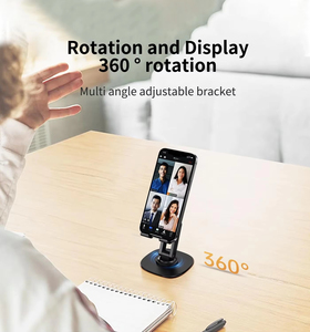 Support de téléphone pliable à 2 axes, rotation à 360 degrés, multi-angles réglables, base en alliage, support de bureau pour tablette, pliable, portable - Product Image 3