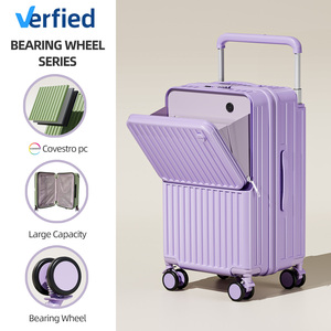 2025 नए क्लासिक डुअल कम्पार्टमेंट ट्रॉली सूटकेस फ्रंट-ओपनिंग लैपटॉप कंपार्टमेंट 360 डिग्री स्पिनर व्हील का संयोजन - Product Image 6