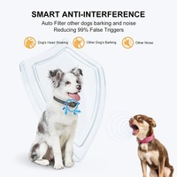 Collier anti-aboiement intelligent sans choc, rechargeable, étanche IPX7, modes de vibration et de bip pour l'entraînement des chiens de petite et moyenne taille
