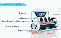 2022 extérieur maison VR 9D cinéma mouvement chaise 3D 4D 5D 7D simulateur avec 4 sièges pour parc d'attractions et expérience de montagnes russes