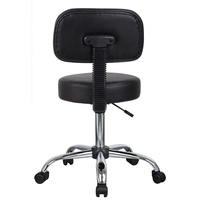 CA Ergonomique Gas Lift Boss Noir Caressoft Medical Doctor Stool Chaise de bureau à dessin avec hauteur et dossier réglables