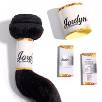 Étiquette adhésive personnalisée pour emballage de produits capillaires, extensions de cheveux, perruques et soins capillaires, avec logo sur mesure