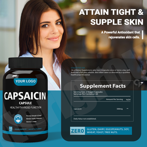 Capsules de capsaïcine de marque privée Supplément de qualité alimentaire Capsules de capsaïcine naturelle - Product Image 5