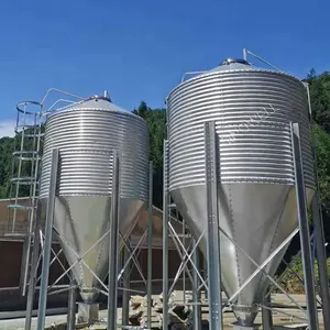 Silo-contenedores de almacenamiento de alimentos para granja avícola, silo de grano de maíz, 500, 1000, 1500 y 5000 toneladas, en venta