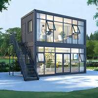 Casas Prefabricadas de Fácil Instalación, Casas Contenedor Prefabricadas Modernas de 2 Pisos, Casas Modulares Portátiles, Casa Móvil Prefabricada