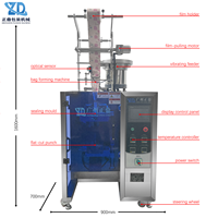 Vibrationsplatten-Zählmaschine für Süßigkeiten und Granulate, Rückseitenversiegelung, Hochpräzise Beutel-Füll- und Versiegelungsmaschine aus Edelstahl