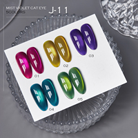 Skittles Cat Eye Gel Poudre Pour Ongles Chrome Magnétique Caméléon Magique Étincelle Soak-Off Manucure Nail Art Salon Miroir Poudre