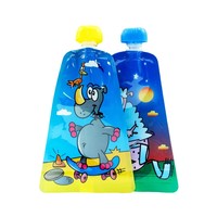 Pochettes refermables personnalisées avec bec verseur et buse, sacs d'emballage liquide réutilisables pour jus, boissons et aliments pour bébés