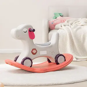 Indoor Plastic Rocking Horse Safe And Stable Baby Riding Toy 1-4 Year Old Animal Rocker Scooter
