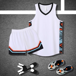 Uniforme de basket-ball américain antidérapant à séchage rapide unisexe 2024 Design novateur d'ensemble d'uniformes de basket-ball pour adultes et enfants - Product Image 4