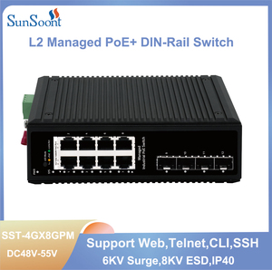 <span class=keywords><strong>Switch</strong></span> Industriale <span class=keywords><strong>Gigabit</strong></span> L2+ Gestito <span class=keywords><strong>PoE</strong></span>+ a 8 Porte con Alloggiamento in Metallo Rinforzato IP40 per Montaggio su Guida DIN - Product Image 6