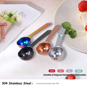 Nhà Máy Ngắn Xử Lý Nhỏ Jar Muỗng 304 Thép Không Gỉ Sữa Bột Cà Phê Protein Bột Scoop Đo Muỗng - Product Image 2