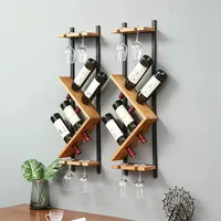 Support de stockage de vin affichage support mural Vertical armoire à vin cave porte-bouteille armoire casier à vin en bois