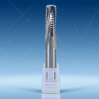 Qinrui Fraise à tarauder en acier rapide et carbure HRC68 à 3 dents, modèle M1*0.25, personnalisable ODM/OEM pour CNC