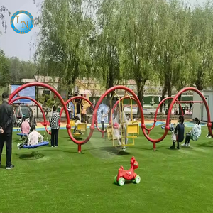 <span class=keywords><strong>LINO</strong></span> Balançoire de jardin suspendue en filet pour aire de jeux Divertissement pour enfants avec renfort de chaîne en fer - Product Image 3