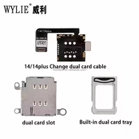 Wylie Dual Sim Reader Flex dengan Tempat Kartu Sim untuk iPhone 14 Dual Sim Reader Flex