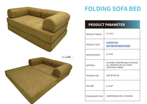 Upholstered Daybed Couch Compression Sofa <b>Bed</b> for Apartment Lounge Hotel Room Indoor <b>Space</b> <b>Saving</b> Furniture Contract Supply - Product Image 4