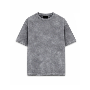 T-shirt Olive Acid Wash en coton épais à manches courtes pour homme, avec variation de tons terreux et un style vieilli inspiré, un essentiel. - Product Image 1