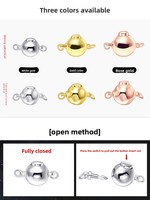 XD P3119 S925 collier de perles en argent sterling boule main lien boucle boucle de connexion presse insérer tige collier bâton fermoir