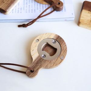 Acacia Wood Eco-friendly Classic Magnetic Refrigerator Beer <b>Bottle</b> Opener Design Custom Logo DIY Promotion Gift - Product Image 2