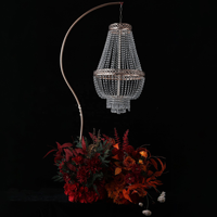 Centre de table en cristal doré moderne fait main de 170 cm de haut pour bougies votives, idéal pour mariages et Pâques, décoration événementielle