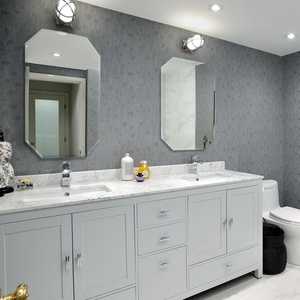 SINOY High Quality Anti-Corrosion <b>Frameless</b> <b>Mirror</b> Glass Bevelled Edge in Different Shapes for Home Decor for Bathroom Wall - Product Image 2
