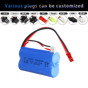 Dung lượng cao 7.4V 2000mAh Li-ion có thể sạc lại pin gói hoạt động đồ chơi trẻ em tự động mini xe điện ba bánh Pin - Product Image 5