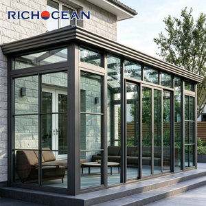 RICHOCEAN - Solárium Moderno de Aluminio Resistente con Doble Aislamiento y Vidrio para Jardín, Patio o Invernadero - Product Image 4