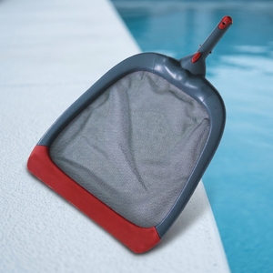 Épuisette de <span class=keywords><strong>piscine</strong></span> de luxe 58 cm avec filet à feuilles, bouton facile et bande de nettoyage souple - Product Image 1