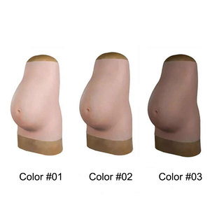 Silicone Faux Ventre Enceinte Doux Réaliste Faux Ventre <span class=keywords><strong>de</strong></span> <span class=keywords><strong>Grossesse</strong></span> <span class=keywords><strong>9</strong></span> <span class=keywords><strong>Mois</strong></span> pour Acteur Performance Film Props Maternité Cosplay - Product Image 4