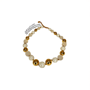 Fashion <b>Beaded</b> <b>Bracelet</b> 316L Stainless Steel PVD <b>Gold</b> Plating Sustainable Resistant Jewelry Accessory - Product Image 2