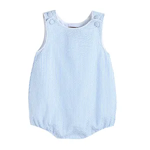 Lil cactus Baby & Toddler Boys and Girls Unisex Seersucker Gingham One Piece Bubble Romper