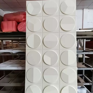 Clock Component 3D Design Nine-grid Brick Wall Panel Lightweight PU Cultural Stone Decoration Use For Background Exterior Wall - Product Image 3