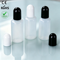 Flacons vides portables pour huiles essentielles, flacons compte-gouttes souples pour liquides ophtalmiques, contenants en plastique PET/PE de 10 ml, 30 ml, 50 ml