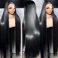 Perruques 13x6 en cheveux vietnamiens bruts lisses, sans colle, avec dentelle frontale HD transparente, perruques en cheveux indiens vierges Remy ultra-lisses
