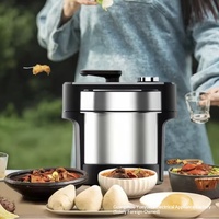 Robot culinaire électrique multifonctionnel professionnel 6L 1000W en acier inoxydable avec fonction chauffante et maintien au chaud pour usage domestique