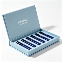 Boîte magnétique personnalisée pour échantillons de parfum avec insert en éponge, coffret découverte, emballage pour mini-flacons, boîte cadeau