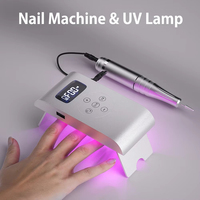 Lampe à ongles professionnelle 2-en-1 à prix d'usine, perceuse à ongles 35000 tr/min, rechargeable sans fil, lumière UV personnalisable pour salon de manucure