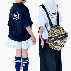 Nouvelle collection été 2026 : Polo coréen pour enfants, style preppy décontracté, avec lettres au dos, manches courtes, pour garçons et filles, haut polyvalent - Product Image 2