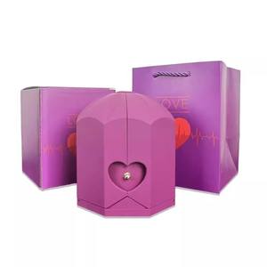 สินค้ามาใหม่กล่องเครื่องประดับดอกกุหลาบดอกกุหลาบแบบเปิดสองชั้นของขวัญวันวาเลนไทน์ - Product Image 6