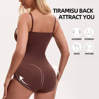 Body gainant sans couture en nylon pour femme, avec double rangée de boutons, contrôle ferme de la taille et du ventre, et dos sculptant, vente en gros personnalisée