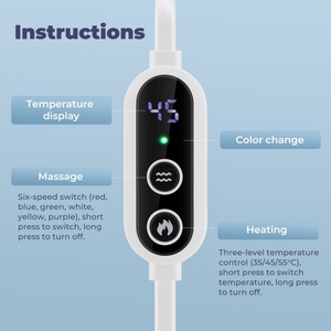 USB Powered Heated Eye Mask with Adjustable <b>Vibration</b> & Temperature, Hot Steam Eye Care Massager for Home Travel - Product Image 6