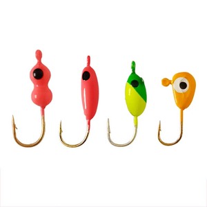 OEM/ODM 10 #   8 #   6 #   Hameçon de pêche d'<span class=keywords><strong>hiver</strong></span> coloré avec ardillon, mini hameçon à tête plombée - Product Image 1