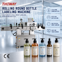 Machine d'étiquetage automatique électrique PLC personnalisable à haute productivité pour différents diamètres de bouteilles