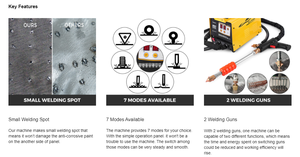 Mini Spot G90E 3500a Portable 3000 w, Machine à souder par points pour véhicule, outils de réparation de portes de voiture, redressement de bosses - Product Image 3