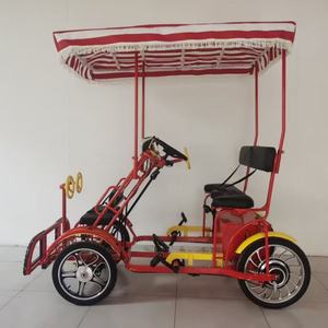 Bicicleta Surrey <span class=keywords><strong>de</strong></span> 4 Ruedas y Una Velocidad para 2 Personas con Cuadro <span class=keywords><strong>de</strong></span> Acero <span class=keywords><strong>de</strong></span> Alto Carbono para <span class=keywords><strong>Alquiler</strong></span> - Product Image 6