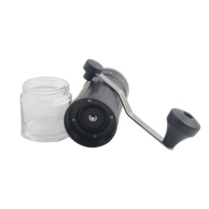 Moulin à café manuel en forme de cylindre, design minimaliste en plastique, réglage de la finesse de mouture de grossière à fine, capacité de 25 g - Product Image 5