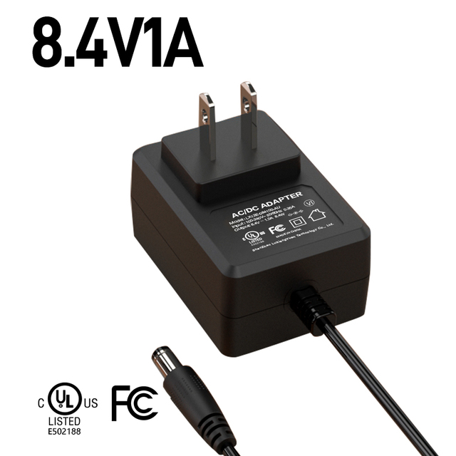 8.4v 1a Lithium Battery Charger AC DC Power Adapter US Plug for UL CUL FCC Approved Electric Eco-Friendly