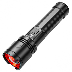 Lampe torche LED ABS blanche à zoom haute luminosité, best-seller transfrontalier, recharge rapide Type-C, portée de faisceau 500m+, idéale pour le camping - Product Image 1