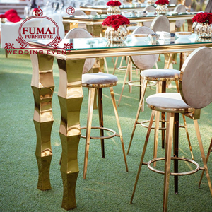 Mesa de Bar larga y estrecha de acero inoxidable rectangular con consola larga y sencilla moderna - Product Image 2